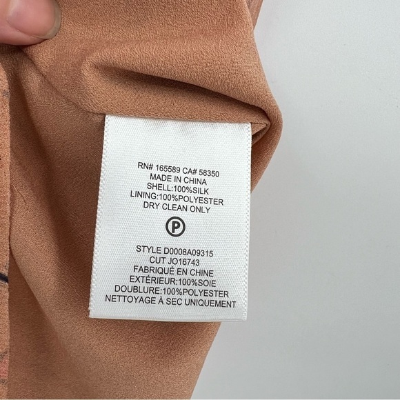 Joie Kaz Silk Floral Midi Dress in Sandstorm Multi Floral Size XS - Picture 7 of 15